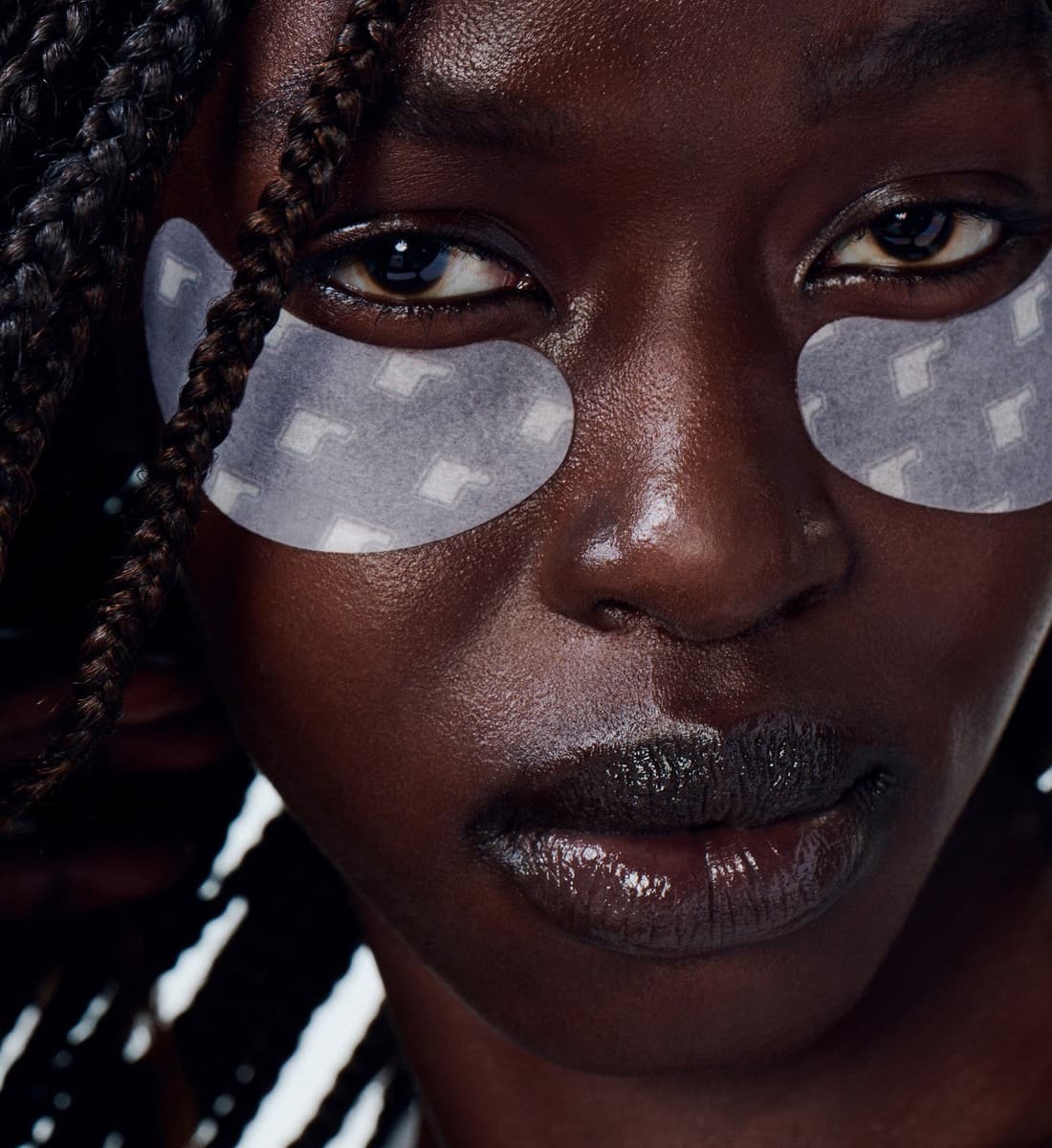 nyawuta wearing r icon peptide eye prep