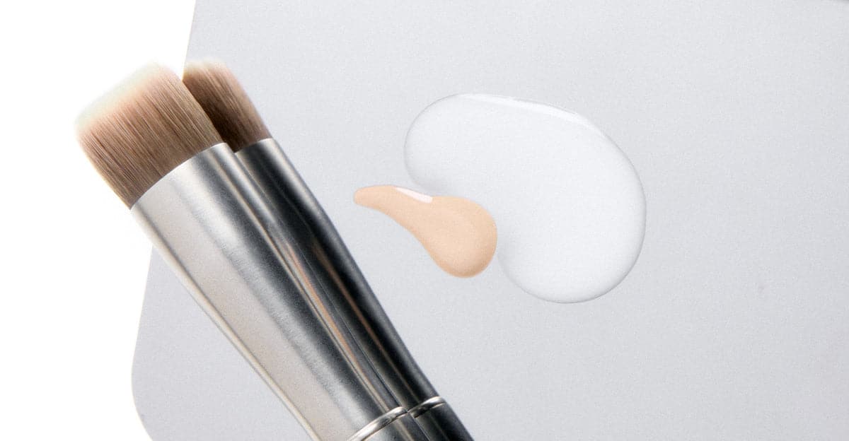 glazing milk, foundation, makeup brush