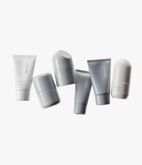 little pineapple refresh, little glazing milk, little peptide glazing fluid, little barrier restore cream, little barrier butter, little glazing mist